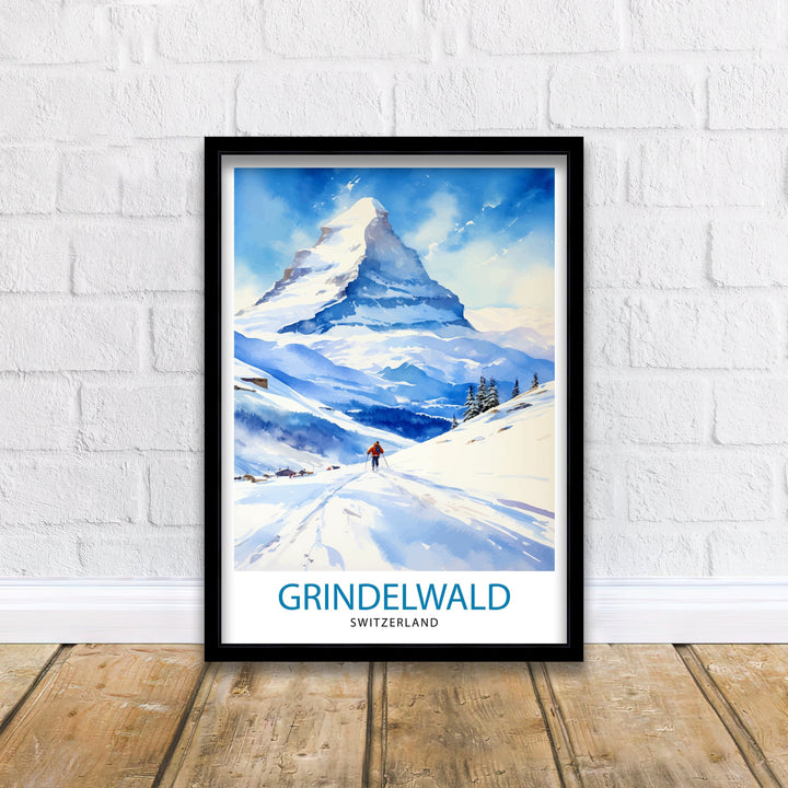 Grindelwald Switzerland Travel Poster Grindelwald