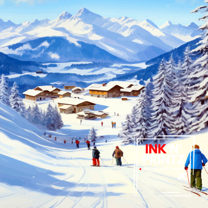 Sauze d'Oulx Italy Travel Poster Sauze d'Oulx