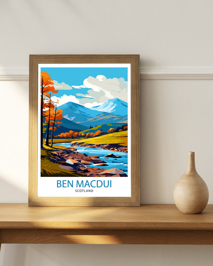 Ben Macdui Poster Cairngorms National Park Poster Scottish Highlands Decor Ben Macdui Summit Artwork Mountain Landscape Hiking Scotland Gift