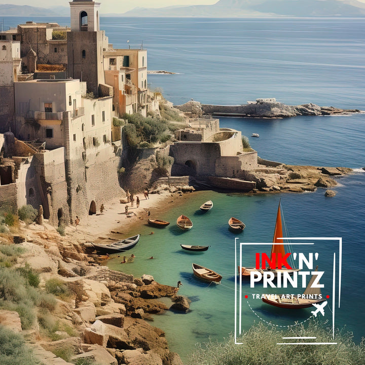 Sardinia Italy Travel Print Sardinia Wall Decor Sardinia Poster Italy Travel Prints Sardinia Art Print Sardinia Illustration Sardinia Wall