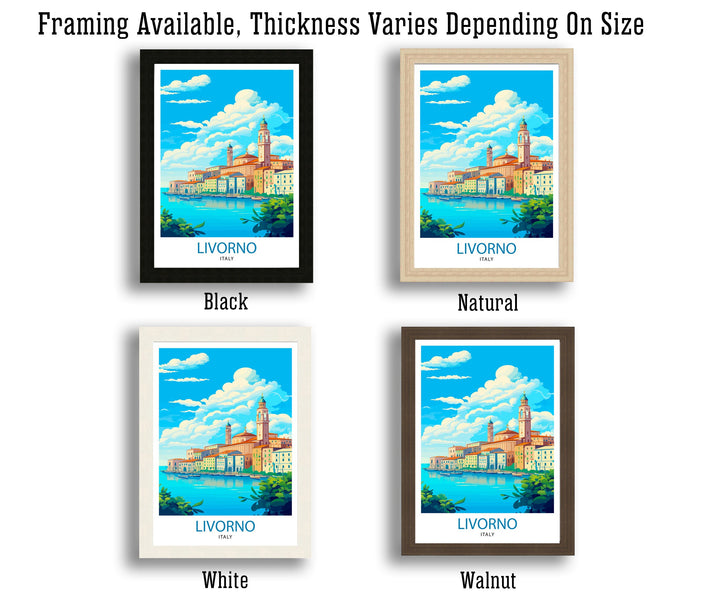 Livorno Italy Travel Print Livorno Wall Decor Livorno Poster Italy Travel Prints Livorno Art Print Livorno Illustration Livorno Wall Art