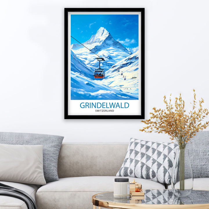 Grindelwald Switzerland Travel Poster Grindelwald