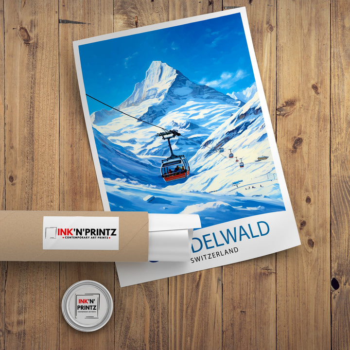 Grindelwald Switzerland Travel Poster Grindelwald