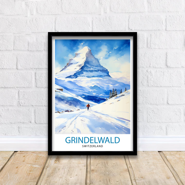 Grindelwald Switzerland Travel Poster Grindelwald