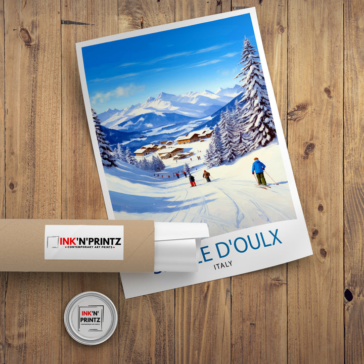 Sauze d'Oulx Italy Travel Poster Sauze d'Oulx