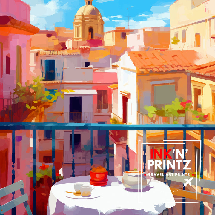 Valencia Spain Print Vibrant Cityscape Art Valencia Beach Poster Spanish Architecture Wall Art Turia Gardens Decor Mediterranean Travel Gift