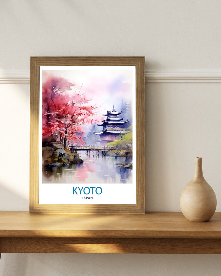 Kyoto Japan Travel Poster Kyoto