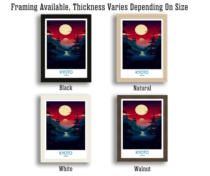 Kyoto Japan Travel Print Kyoto Wall Decor Kyoto Poster Japan Travel Prints Kyoto Art Print Kyoto Illustration Kyoto Wall Art