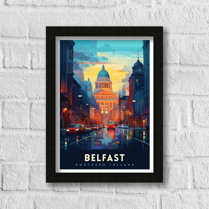 Belfast Northern Ireland Travel Poster Belfast