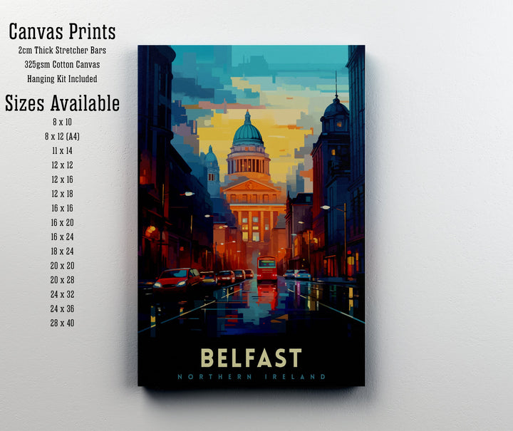 Belfast Northern Ireland Travel Poster Belfast