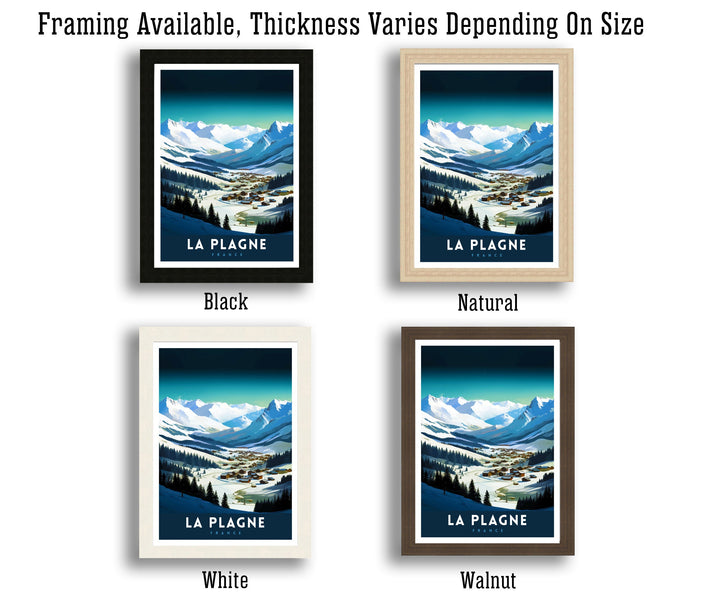 La Plagne France Poster La Plagne Decor La Plagne Poster La Plagne Art La Plagne Wall Art Gift for Ski Enthusiasts La Plagne Home Decor