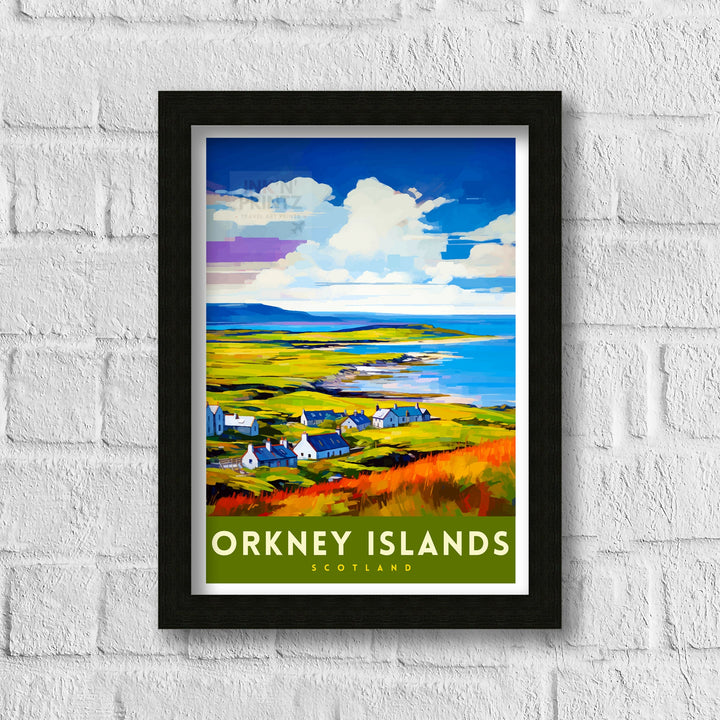 Orkney Islands Travel Poster Orkney Wall Art Scotland Poster Orkney Illustration Travel Gift for Scotland Orkney Home Decor