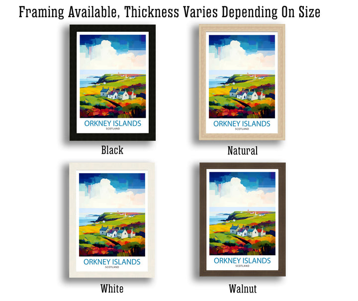 Orkney Islands Travel Poster , Orkney Wall Art, Scotland Poster, Orkney Illustration, Travel Gift for Scotland, Orkney Home Decor