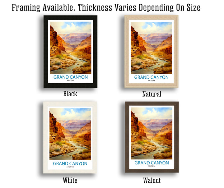 Grand Canyon Travel Print| Grand Canyon Wall Art Grand Canyon Decor Grand Canyon Illustration Travel Poster Gift For Grand Canyon