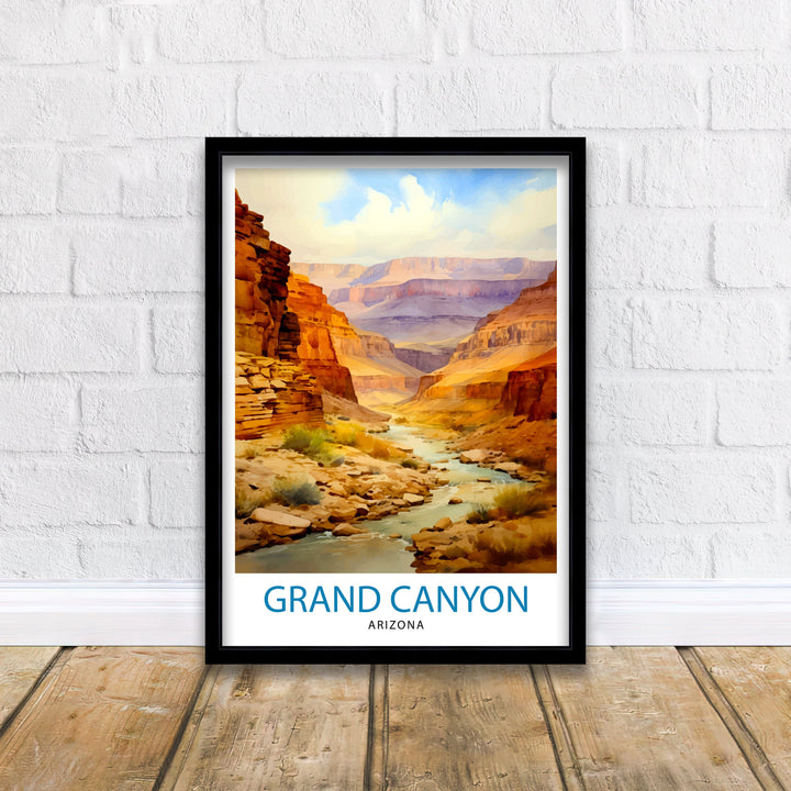 Grand Canyon Travel Print| Grand Canyon Wall Art Grand Canyon Decor Grand Canyon Illustration Travel Poster Gift For Grand Canyon