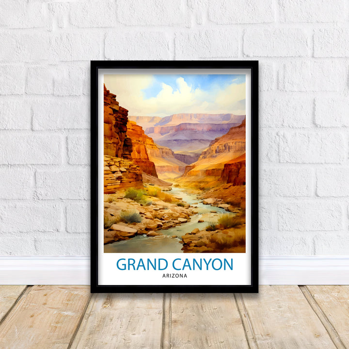 Grand Canyon Travel Print| Grand Canyon Wall Art Grand Canyon Decor Grand Canyon Illustration Travel Poster Gift For Grand Canyon