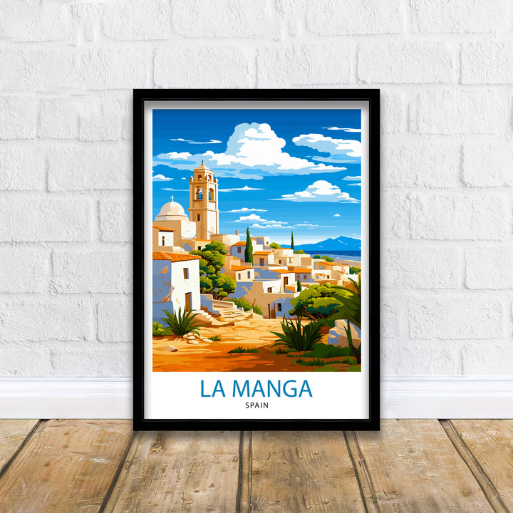 La Manga Spain Poster Mar Menor Coastal Art La Manga Poster Spanish Beach