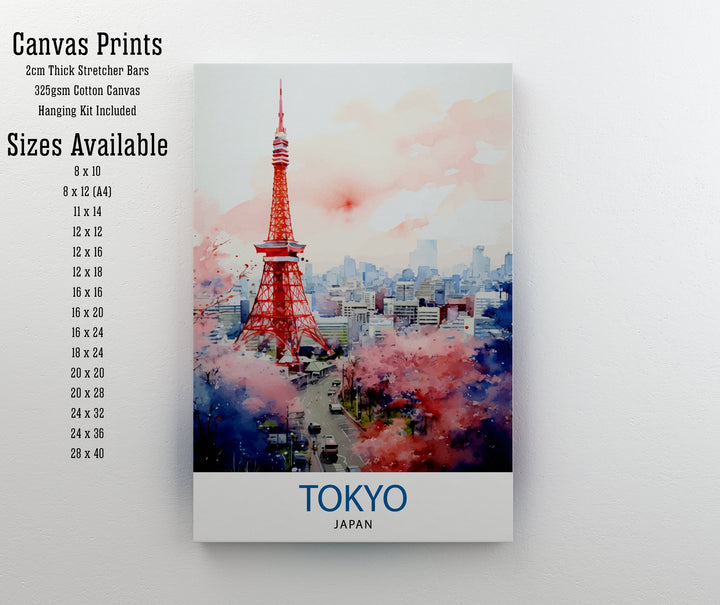 Tokyo Japan Travel Print Tokyo Wall Decor Tokyo Poster Japan Travel Prints Tokyo Art Print Tokyo Illustration Tokyo Wall Art