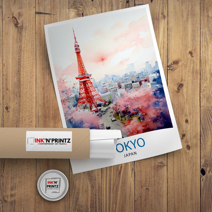 Tokyo Japan Travel Print Tokyo Wall Decor Tokyo Poster Japan Travel Prints Tokyo Art Print Tokyo Illustration Tokyo Wall Art