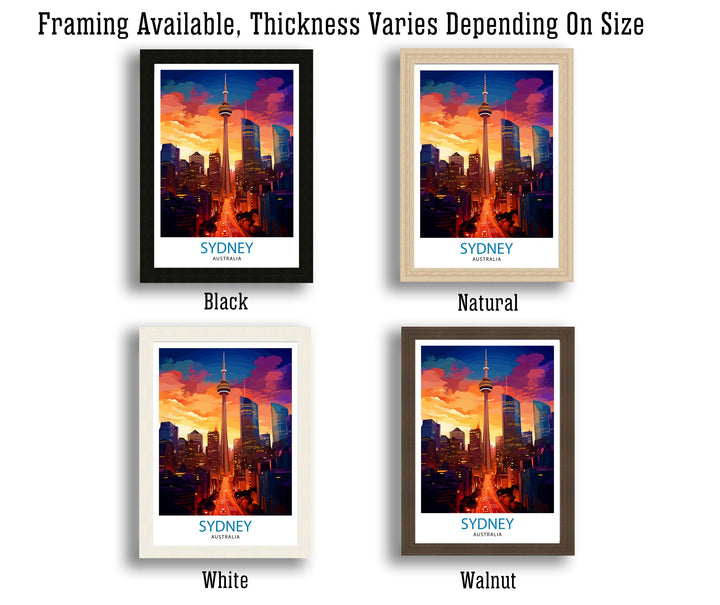 Sydney Australia Travel Print Sydney Wall Decor Sydney Poster Australia Travel Prints Sydney Art Print Sydney Illustration Sydney Wall Art