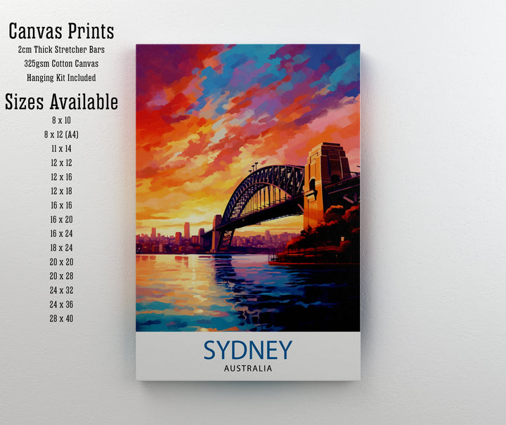Sydney Australia Travel Print Sydney Wall Decor Sydney Home Living Decor Sydney Illustration Travel Poster Gift For Sydney Australia Home