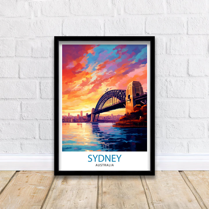 Sydney Australia Travel Print Sydney Wall Decor Sydney Home Living Decor Sydney Illustration Travel Poster Gift For Sydney Australia Home