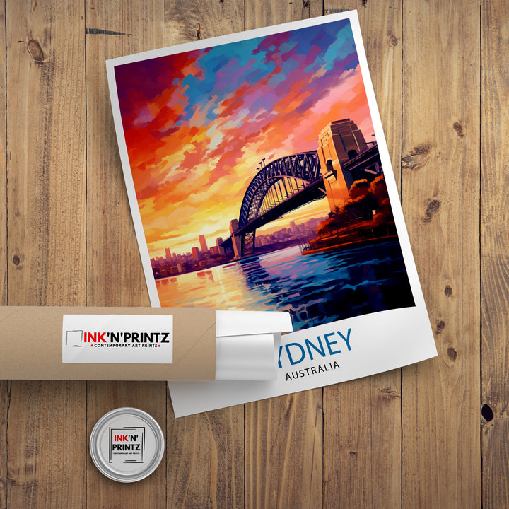 Sydney Australia Travel Print Sydney Wall Decor Sydney Home Living Decor Sydney Illustration Travel Poster Gift For Sydney Australia Home