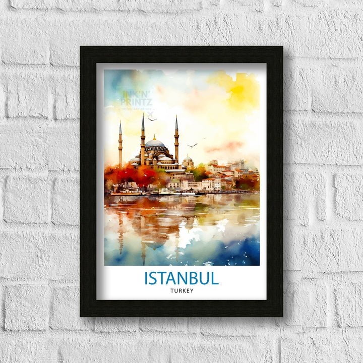Istanbul Turkey Travel Print Istanbul Wall Art Turkey Illustration Istanbul Travel Poster Turkey Home Decor Gift for Travelers
