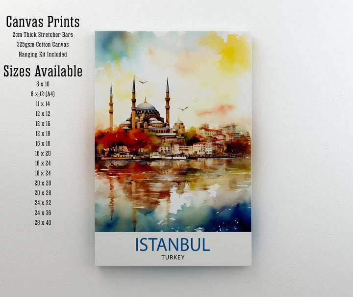 Istanbul Turkey Travel Print Istanbul Wall Art Turkey Illustration Istanbul Travel Poster Turkey Home Decor Gift for Travelers