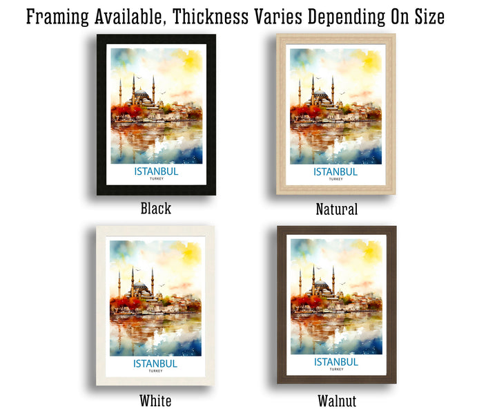 Istanbul Turkey Travel Print Istanbul Wall Art Turkey Illustration Istanbul Travel Poster Turkey Home Decor Gift for Travelers