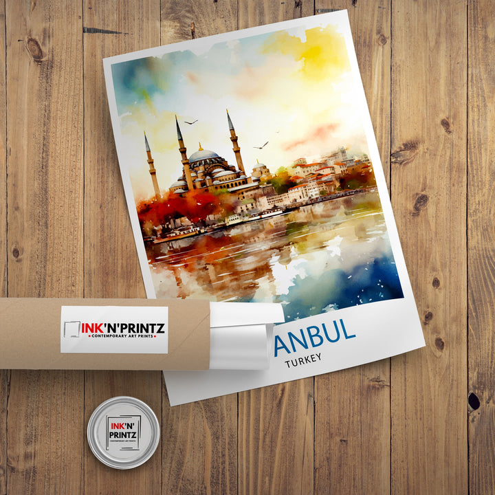 Istanbul Turkey Travel Print Istanbul Wall Art Turkey Illustration Istanbul Travel Poster Turkey Home Decor Gift for Travelers