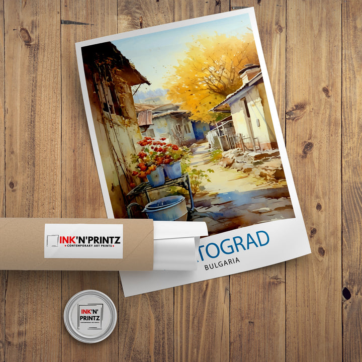 Zlatograd Bulgaria Print Traditional Bulgarian Village Art Rhodope Mountains Poster Zlatograd Heritage Wall Decor Balkan Countryside