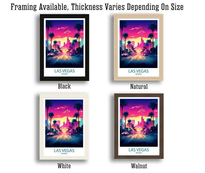 Las Vegas Travel Print| Las Vegas Wall Art Las Vegas Poster Las Vegas Illustration Las Vegas Nevada Travel Poster Las Vegas Souvenir