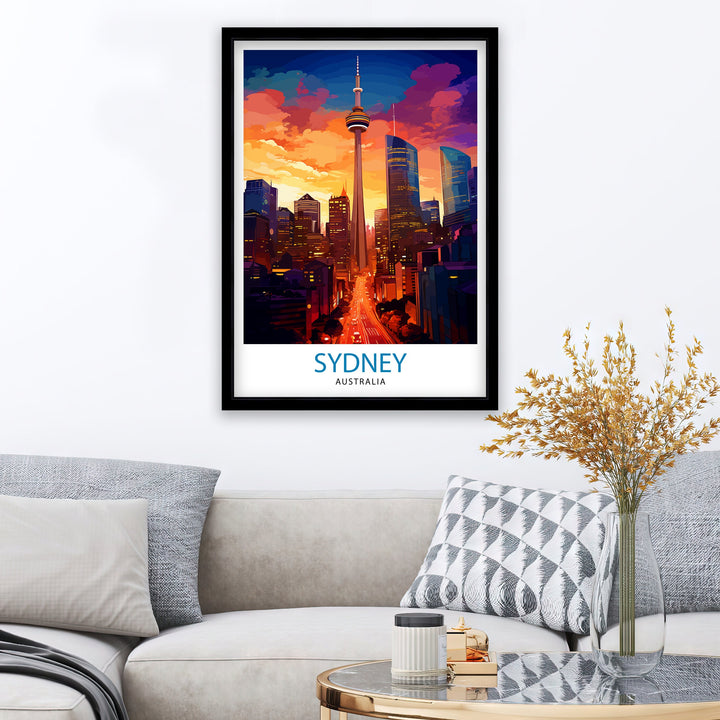 Sydney Australia Travel Print Sydney Wall Decor Sydney Poster Australia Travel Prints Sydney Art Print Sydney Illustration Sydney Wall Art