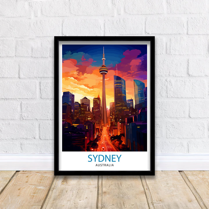 Sydney Australia Travel Print Sydney Wall Decor Sydney Poster Australia Travel Prints Sydney Art Print Sydney Illustration Sydney Wall Art
