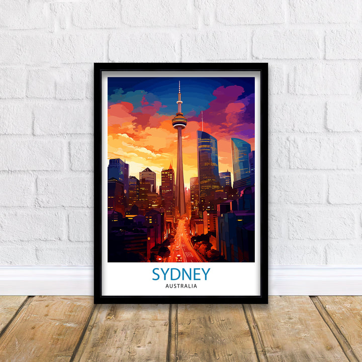 Sydney Australia Travel Print Sydney Wall Decor Sydney Poster Australia Travel Prints Sydney Art Print Sydney Illustration Sydney Wall Art