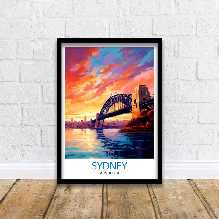 Sydney Australia Travel Print Sydney Wall Decor Sydney Home Living Decor Sydney Illustration Travel Poster Gift For Sydney Australia Home