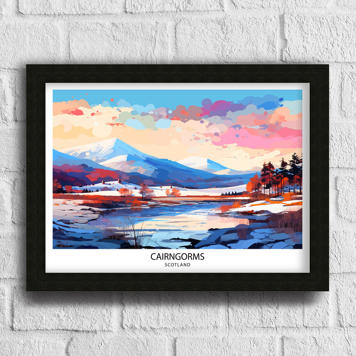 Cairngorms National Park Travel Print National Park Scotland Cairngorms Print Travel Poster Scottish Highlands Cairngorms Poster