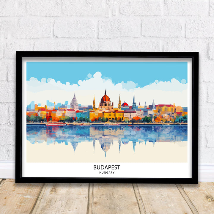 Budapest Hungary Travel Print Budapest Wall Art Hungary Illustration Budapest Poster Hungary Travel Decor Budapest Home Decor Travel Poster