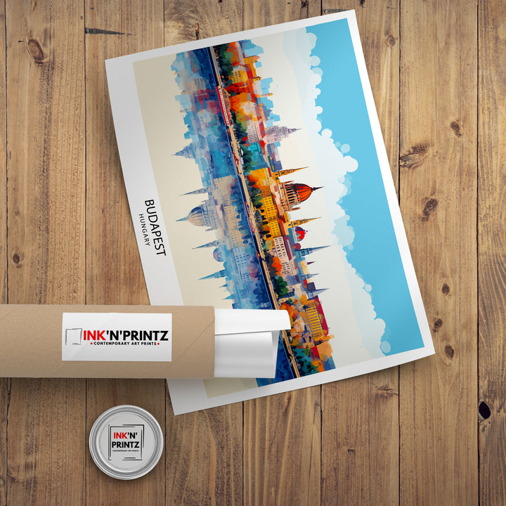 Budapest Hungary Travel Print Budapest Wall Art Hungary Illustration Budapest Poster Hungary Travel Decor Budapest Home Decor Travel Poster