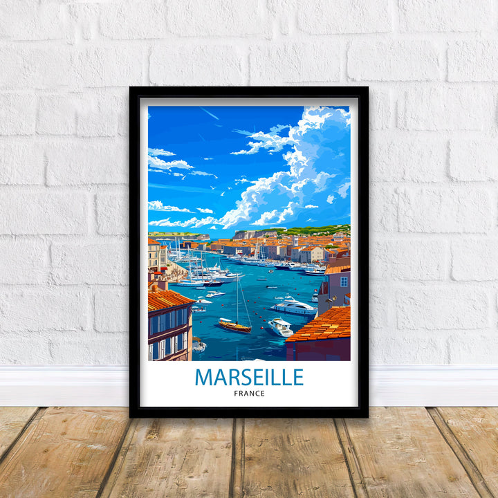 Marseille France Travel Print Marseille Wall Decor Marseille Poster France Travel Prints Marseille Art Print Marseille Illustration
