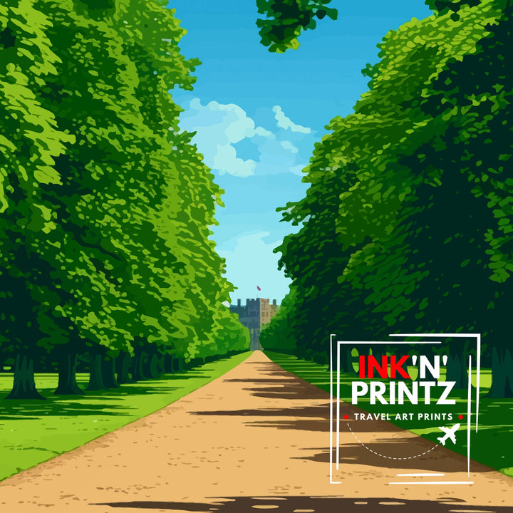 Windsor Berkshire Travel Print Windsor Wall Decor Windsor Home Living Decor Windsor Illustration Travel Poster Gift for Windsor Berkshire UK