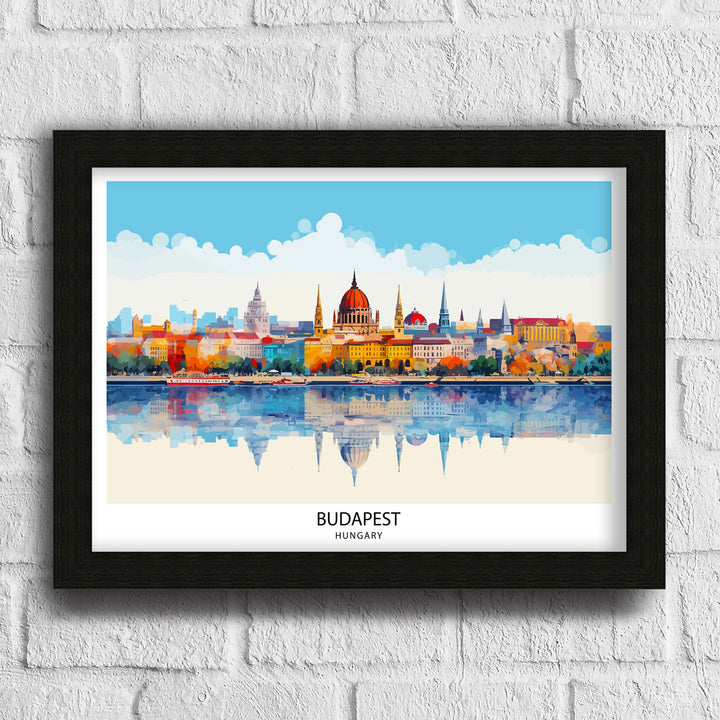 Budapest Hungary Travel Print Budapest Wall Art Hungary Illustration Budapest Poster Hungary Travel Decor Budapest Home Decor Travel Poster
