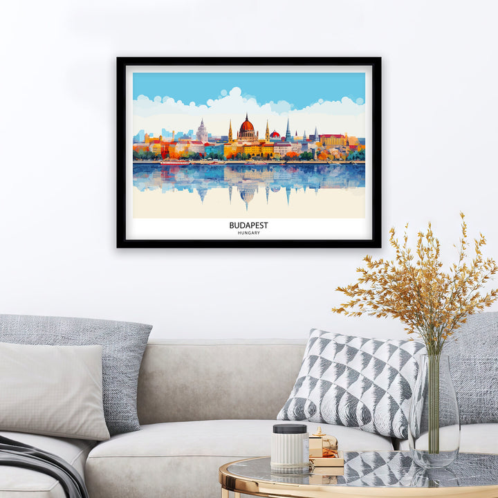 Budapest Hungary Travel Print Budapest Wall Art Hungary Illustration Budapest Poster Hungary Travel Decor Budapest Home Decor Travel Poster