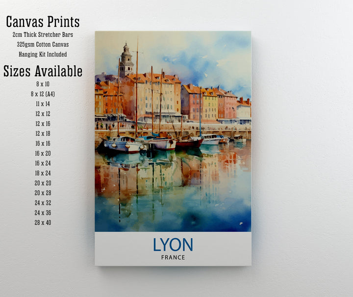 Lyon France Travel Poster Lyon