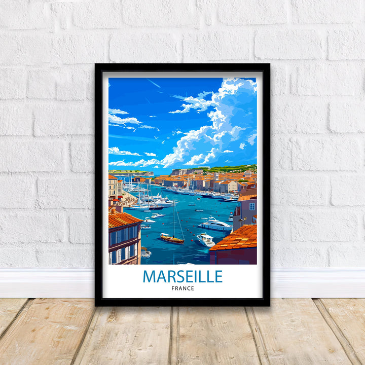 Marseille France Travel Print Marseille Wall Decor Marseille Poster France Travel Prints Marseille Art Print Marseille Illustration