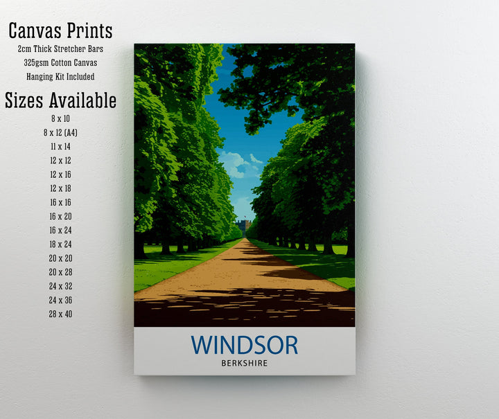 Windsor Berkshire Travel Print Windsor Wall Decor Windsor Home Living Decor Windsor Illustration Travel Poster Gift for Windsor Berkshire UK
