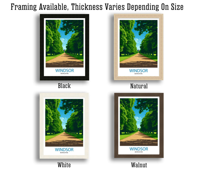 Windsor Berkshire Travel Print Windsor Wall Decor Windsor Home Living Decor Windsor Illustration Travel Poster Gift for Windsor Berkshire UK