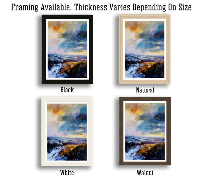 Malvern Hills Abstract Art Poster English Landscape Essence Worcestershire Hills Poster Nature Inspired