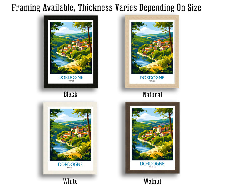 Dordogne France Travel Poster Dordogne